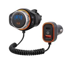 Automobilinis Bluetooth 5.3 FM siųstuvas Reinston TRA05, laisvų rankų įranga