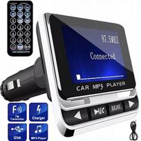 Automobilinis MP3 siųstuvas FM12B su Bluetooth, USB įkrovikliu ir LCD ekranu