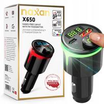 FM siųstuvas laisvų rankų įranga NAXAN, Bluetooth, USB-C PD 30W, QC