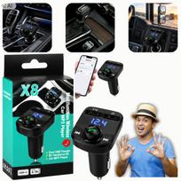 Automobilinis Bluetooth FM siųstuvas su MP3, laisvų rankų funkcija, 2x USB, LED, NEXA