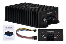 Garso stiprintuvas DSP, 4 kanalai, RCA išėjimai, 4x50W RMS, 4x80W MAX