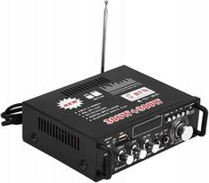 HiFi stiprintuvas 600W, Bluetooth, USB, nuotolinis valdymas, 12V/230V