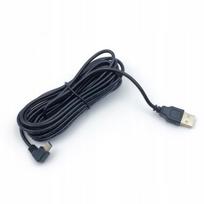 Mini USB laidas 90° kampu, 3,5 m, 5V 2A, automobilių navigacijai ir vaizdo registratoriams