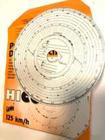 Tachografo diagramos, 125 km/h, HICO Shields