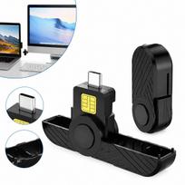 USB-C sulankstomas kortelių skaitytuvas CAC, SIM ir ID kortelėms, Plug&Play