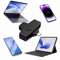 Tachografo kortelių skaitytuvas vairuotojams su USB-C, suderinamas su išmaniaisiais telefonais