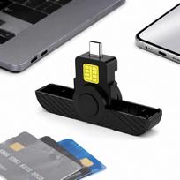 Universalus USB-C kortelių skaitytuvas telefonui ir kompiuteriui, tinka CAC, SIM, ID kortelėms