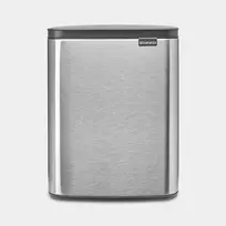 Brabantia BO šiukšlių dėžė 12 litrų matinis plienas, atspari pirštų atspaudams