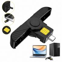 Sulankstomas USB-C kortelių skaitytuvas SIM, ID ir CAC kortelėms, be tvarkyklių