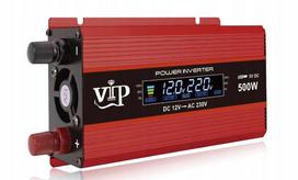 Automobilinis įtampos keitiklis 12V/230V 500W IPS su USB