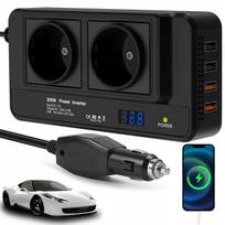 Automobilinis įtampos keitiklis 12V/220V, 200W, su USB