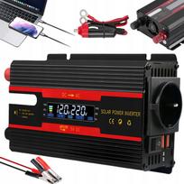 Įtampos keitiklis 12V/24V į 220V, tinkamas telefonams, ventiliatoriams, lempoms