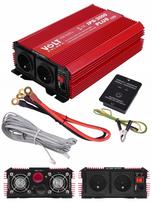 Automobilinis akumuliatoriaus keitiklis 12V/230V, 1500W/3000W, su USB ir nuotoliniu valdymu