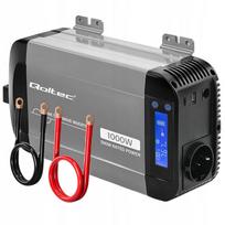 Automobilinis keitiklis Qoltec 12V 500W/1000W, pilnos sinusinės bangos, saulės elektrinėms