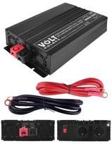 Įtampos keitiklis 12V į 230V, 2500W/5000W, pilnos sinusoidės, VOLT Poland, tinkamas siurbliams ir varikliams