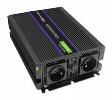 Įtampos keitiklis Qoltec Monolith 12 V / 230 V, 1500/3000 W, juodas