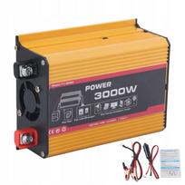Automobilinis keitiklis 3000W, 12V į 220V, 2 USB