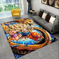 Karikatūrų D-Dragon Ball Anime žaidimo kilimas, kilimėlis žaidimų kambariui, miegamajam, svetainei, sofai, namų dekorui, vaikų kilimėlis, neslystantis grindų kilimėlis 40x60cm black