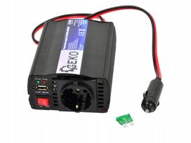 Įtampos keitiklis 12V į 230V, 250/500W, GEKO