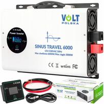Įtampos keitiklis VOLT 12V į 230V, 3000/6000W, LCD ekranas, nuotolinis valdymas