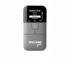 Elektrocheminis alkotesteris AlcoSense Pro su baterija ir termometru