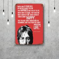 Lennon Senoviniai metaliniai skardiniai ženklai Plakatai Dekoras Retro metalinė plokštelė Sienos meno dekoras garažui Barui 20x30cm（7.8x11.8inch）