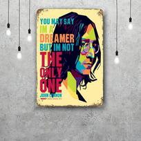 Lennon Senoviniai metaliniai skardiniai ženklai Plakatai Dekoras Retro metalinė plokštelė Sienos meno dekoras garažui Barui 30x40cm(11.8x15.7inch)