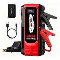 Automobilio avarinis paleidimo įrenginys 4000A 74Wh 16000mAh 12V su LED žibintuvu