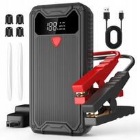 Automobilio paleidimo starteris 12 V, Power Bank, iki 7,5 l benzinui / 6 l dyzeliui, su LED žibintuvėliu