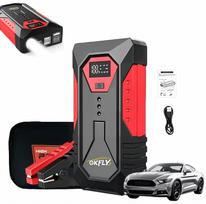 Automobilio užvedimo starteris GKFLY 3000A, 16000 mAh, su LED lempute