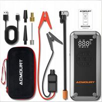 Automobilinis akumuliatoriaus paleidimo įrenginys su kompresoriumi, LED žibintuvėliu ir powerbank