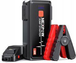 Nešiojamas automobilio paleidimo įrenginys NEXPOW 3000A, 16000 mAh, 59,2 Wh, LED žibintuvėlis, USB įkrovimas