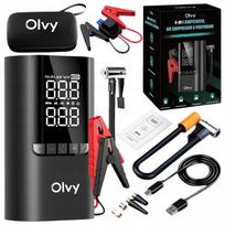 Automobilio užvedimo įrenginys Olvy 12V su oro kompresoriumi, 1500A, 4-i-1 išorinė baterija