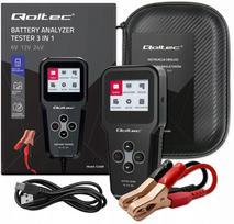 Baterijų testeris Qoltec 3-in-1 su LCD ekranu, 6V/12V/24V