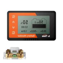 Akių baterijos monitorius su šuntu 500A, 8–120V, LCD ekranu ir aliarmu