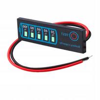 LED akumuliatoriaus indikatorius, DC 5–30V, automobiliams ir motociklams