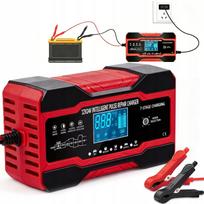 Automatinis 12V/24V 10A LCD akumuliatoriaus įkroviklis LiFePO4, AGM, GEL baterijoms