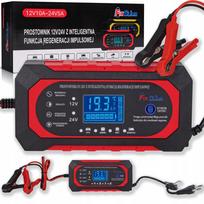 Automatinis akumuliatoriaus įkroviklis su LCD ekranu, 12V/24V