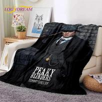3D P-Peaky Blinders Tommy Shelby minkštas flanelinis pledas lovoms, miegamajam, sofai, piknikui, apdengiamasis pledas laukui, laisvalaikiui, dovana 100x150cm( 39x59in ) gray