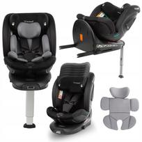 Automobilinė kėdutė Kidwell GoCar, juoda-pilka, i-Size, 360° pasukama, Isofix