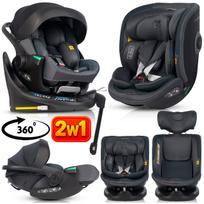 Automobilinės kėdutės 2 vnt., pasukamos 360°, su ISOFIX baze, I-SIZE, 0–36 kg