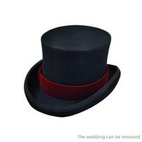 Fedoras Wool Magic aukšta skrybėlė Britiška juoda džiazo aukšta skrybėlė vyriška teismo džentelmeno plokščia veltinio skrybėlė Diržinė britiška sombreras XL above 60 black