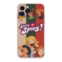Totally Spies dėklas telefonui iPhone 17 16,15,14,13,12,11 Plus,Pro,Max,XR,Plus,E,Mini Skaidrus minkštas dėklas iPhone11 black