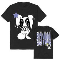ŽVAIGŽDUTĖS TRIUŠIO MARŠKINĖLIAI ECCA VANDAL Dainininko Dizaino T-shirt Grafinis Spaudas Merch Unisex Gatvės Stiliaus Medvilniniai Trumpomis Rankovėmis Moteriški T-shirt Minkšti M gray