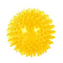 Švilpiantis dygliuotasis šuo kamuoliukas, kandžiojamas augintinio žaislas, elastingas interaktyvus šuns žaislas kamuoliukas Small 6.5cm geltona