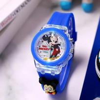 Disney Mados Minnie Vaikams Laikrodis Mickey Mouse Vaikams Žibintuvėlis Animacinio Veikėjo Lėlė Berniukams Mergaitėms Gimtadienio Dovanos 1pcs blue