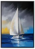 Plakat żaglówka łódka jacht czarna ramka 30x40 cm