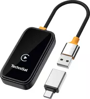 TechniSat Technicast 100 belaidis CarPlay ir Android Auto adapteris – juodas, USB-C, Plug & Play