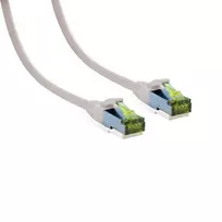IT-BUDGET Cat.6A S/FTP LSZH Patch laidas, 0,5 m, baltas, 10Gbps, PoE+, 600MHz, varis