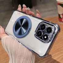 Skirta Motorola Edge 70 Fusion 50 60 NEO 360° besisukantis laikiklis dėklas Skirta MOTO G77 G67 Padengtas Skaidrus Minkštas TPU Smūgiams atsparus dangtelis Moto G54 Power mėlyna